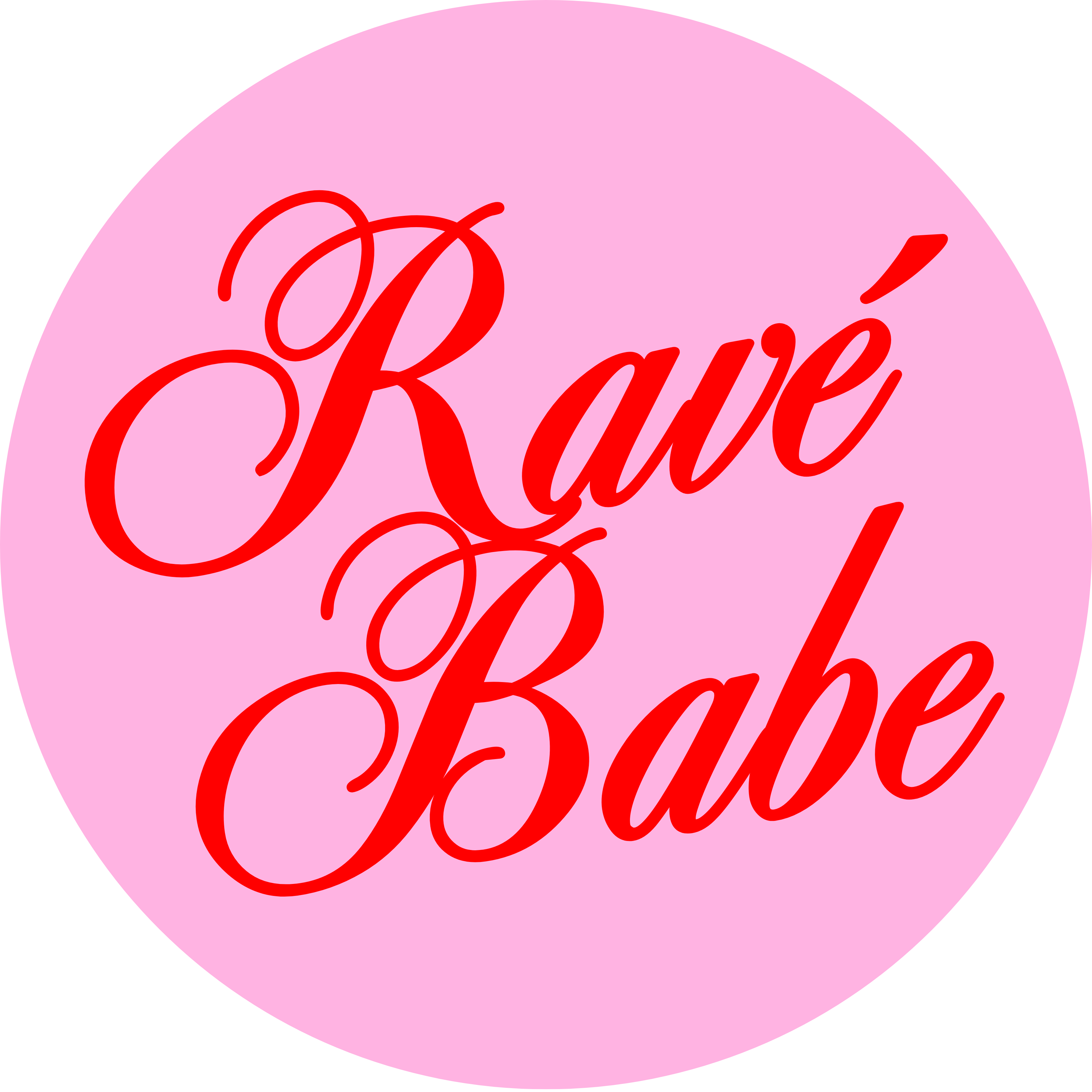 RAVÉ BABE PINK PIN BADGE