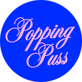 BLUE POPPING PUSS PIN BADGE